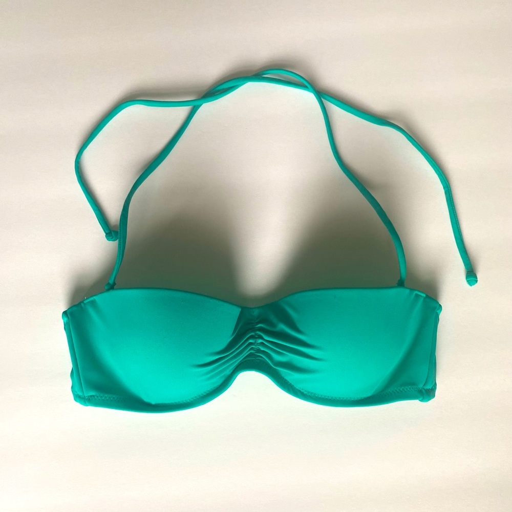 Victoria’s Secret bikini swim top push up removable strap 34B Green mix & match